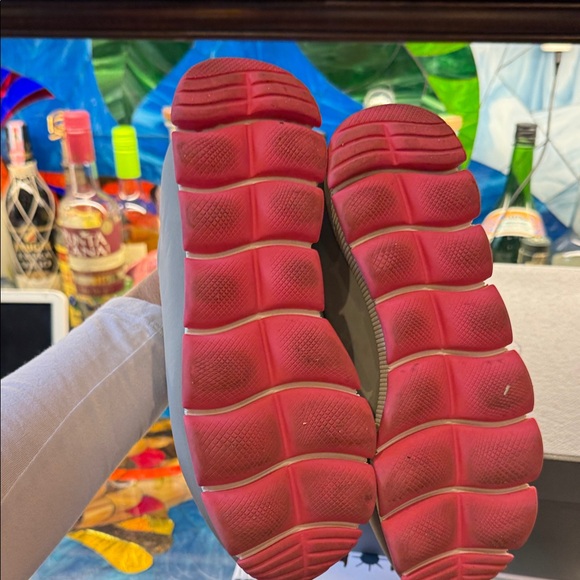 Prada Sneakers – Gray & Pink | Sporty Luxe Style size 37.5 - Picture 5 of 7